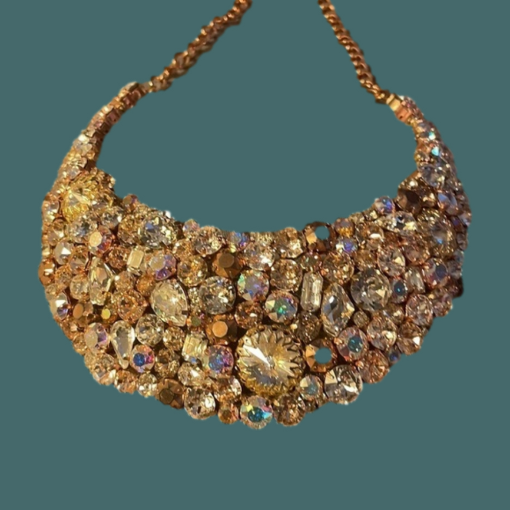 Jewel Encrusted Bib Necklace
